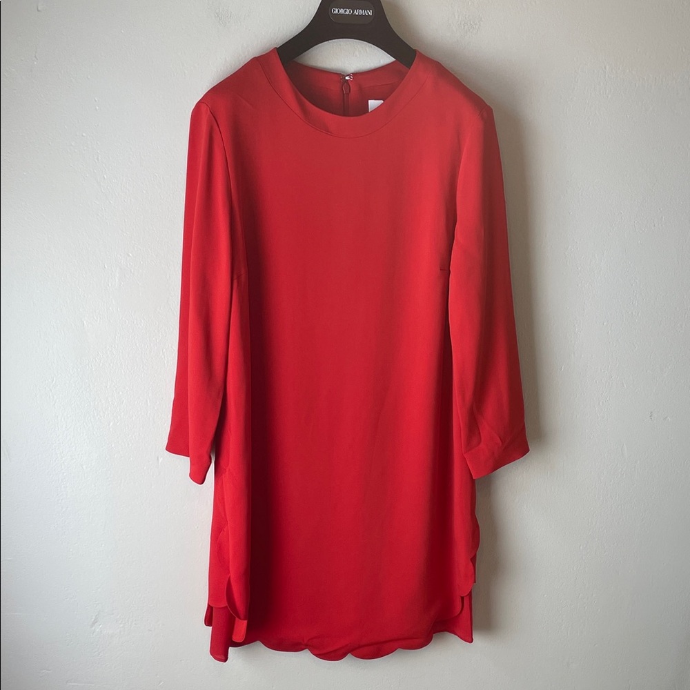 A.L.C Scalloped red mini dress